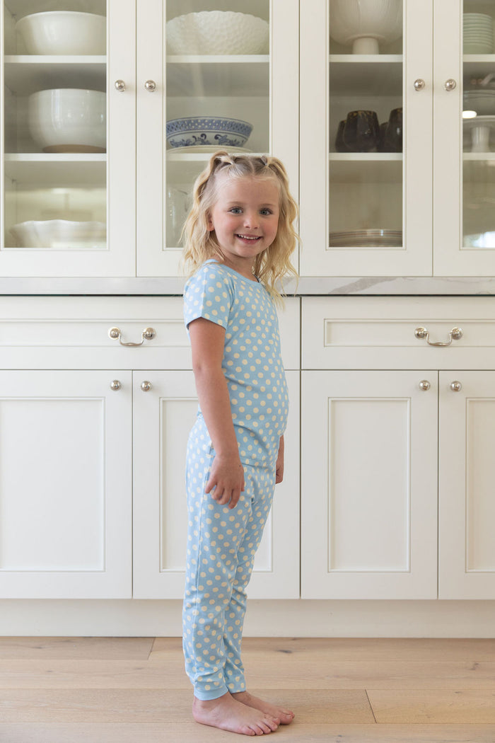 BLUE + YELLOW POLKADOTS | SHORT SLEEVE