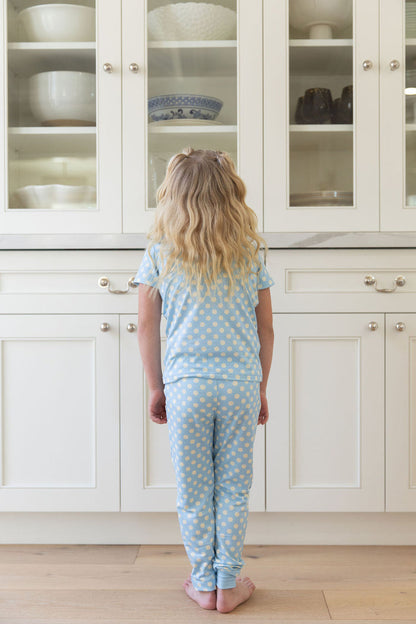BLUE + YELLOW POLKADOTS | SHORT SLEEVE