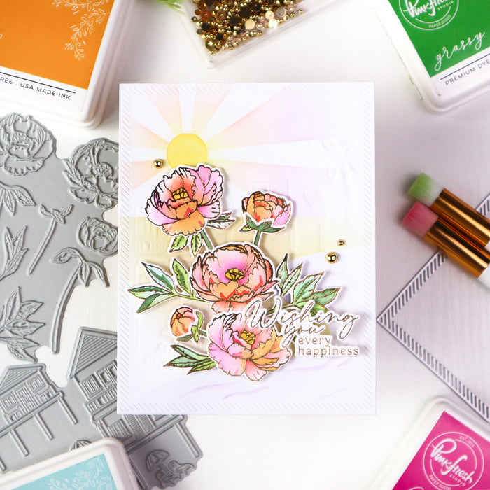 Blushing Blooms stencil