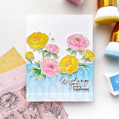 Blushing Blooms stencil