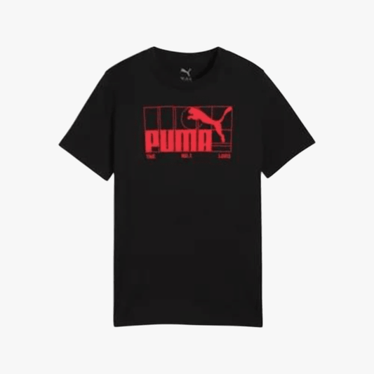 Puma Boys Graphic No 1 Logo Short Sleeve Tee Black | Puma