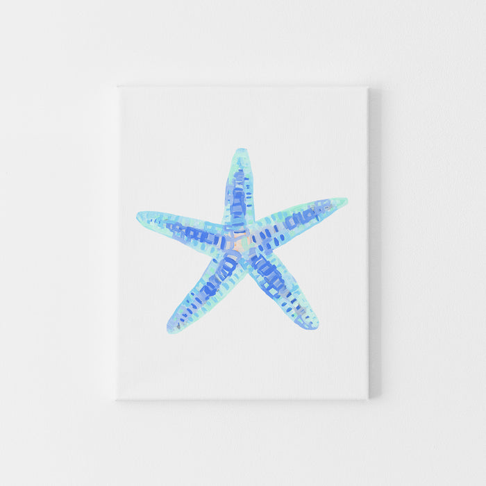 Bright Starfish Sea Creature Painting Wall Art Print or Canvas - Jetty Home