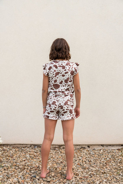 BROWN CATTLE | RUFFLE SHORT SET