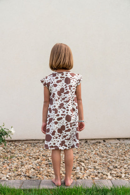 BROWN CATTLE | RUFFLE SLEEVE DRESS