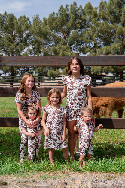 BROWN CATTLE | RUFFLE SLEEVE DRESS