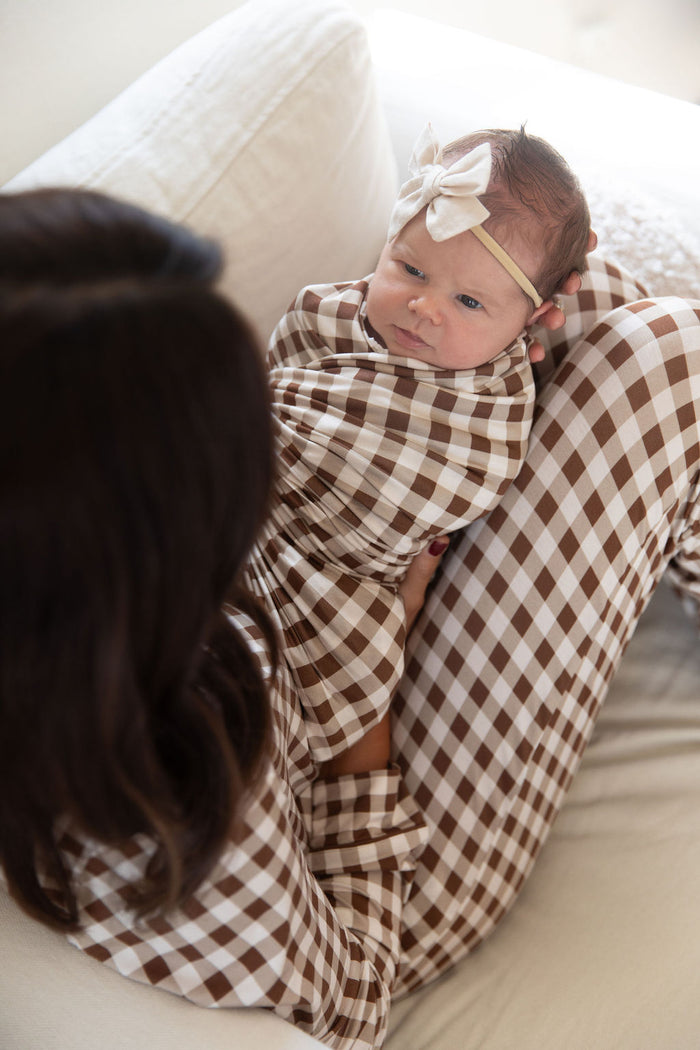 BROWN GINGHAM | SWADDLE