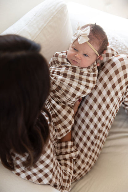 BROWN GINGHAM | SWADDLE