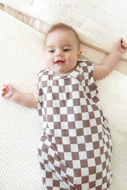BROWN + WHITE CHECKER | SLEEP SACK