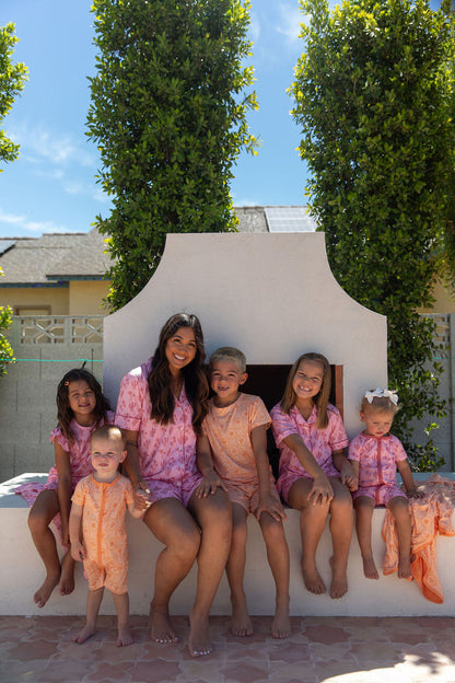 CACTUS PALM | GIRLS' BUTTON UP SHORT SLEEVE + SHORTS SET