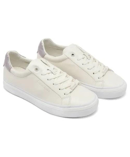 Calvin Klein Womens #Ck Vulc Lace Up Sneaker White Violet | Calvin Klein