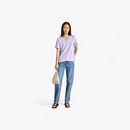 Calvin Klein Womens #Ckj Ck Embro Badge V-Neck Tee Lilac | Calvin Klein
