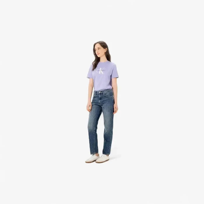 Calvin Klein Womens Monologo Seasonal Tee Purple | Calvin Klein