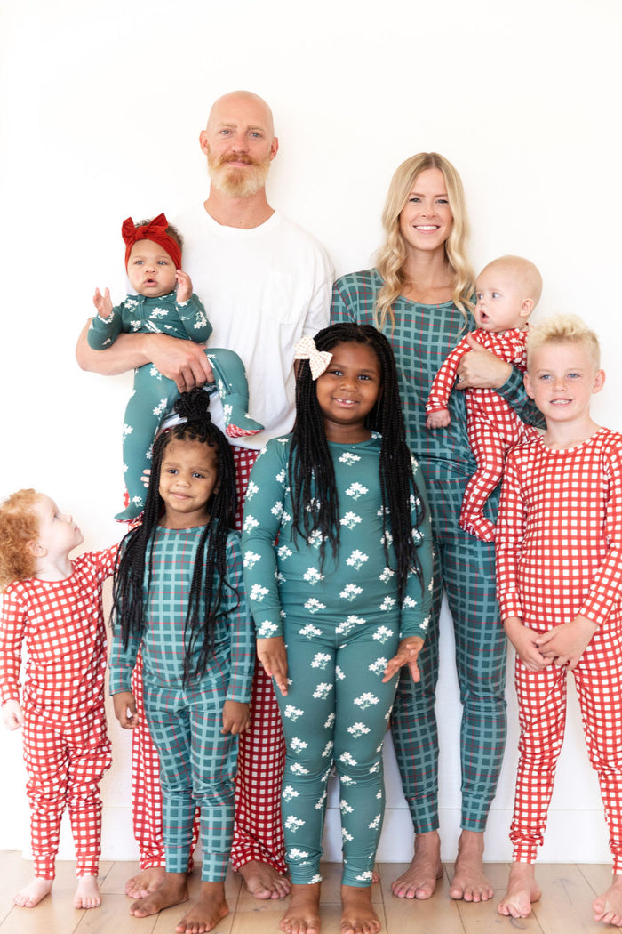 CANDY CANE GINGHAM | FOOTIE ONE PIECE