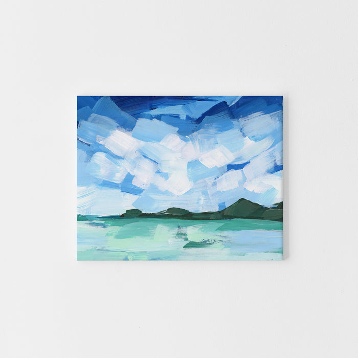 Tropical Landscape Turquoise Mint Water Wall Art Print or Canvas - Jetty Home