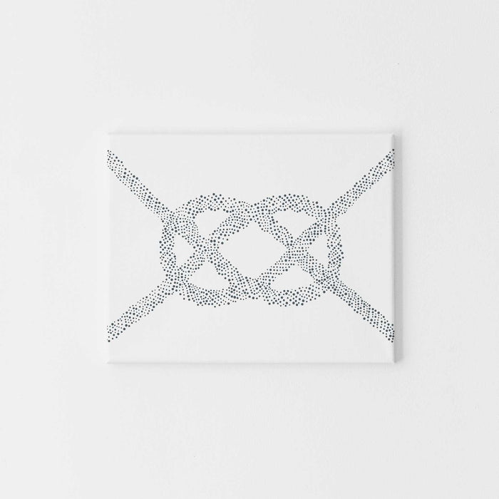 Carrick Bend Knot Nautical Illustration Wall Art Print or Canvas - Jetty Home
