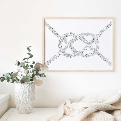 Carrick Bend Knot Illustration - Jetty Home