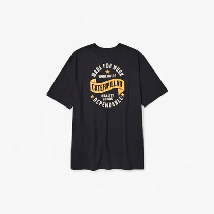 Caterpillar Mens Graphic Short Sleeve Tee Black | Caterpillar