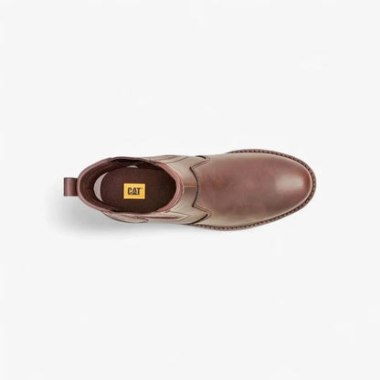 Caterpillar Mens Staten Chelsea Boot Dark Brown | Caterpillar