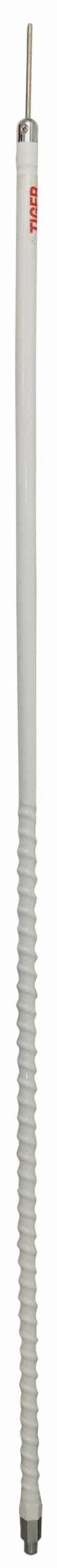 CB Radio Antenna - Everhardt Tiger SOTT4W 4' White 1 1/2 Wave Fiberglass Tuneable Tip Antenna - CB Radio Supply