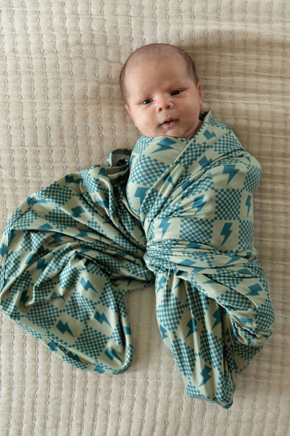 CHECKER LIGHTNING BOLTS | SWADDLE