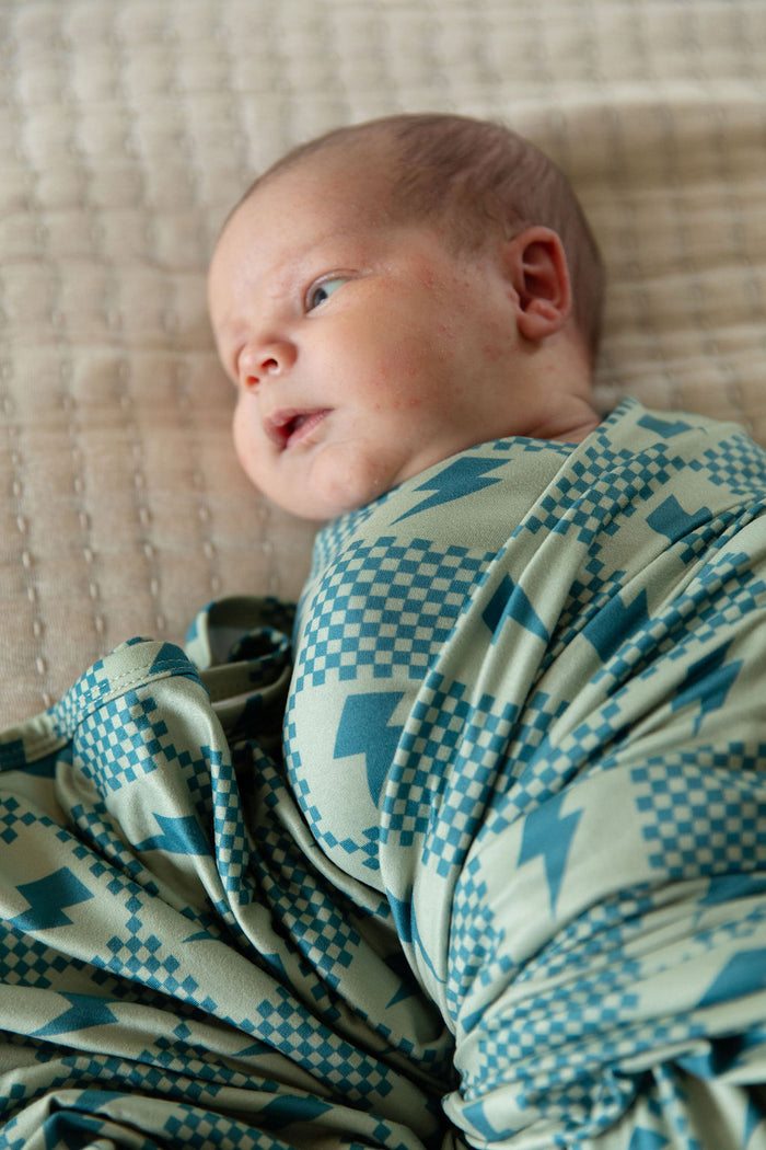 CHECKER LIGHTNING BOLTS | SWADDLE
