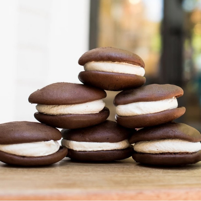 Chocolate Whoopie Pies - Vanilla Filling (Half-Dozen)