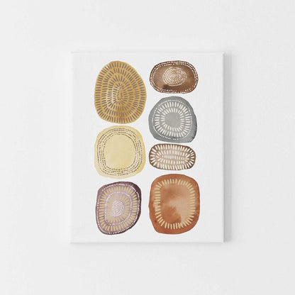 Warm Circle Modern Minimalist Watercolor Wall Art Print or Canvas - Jetty Home