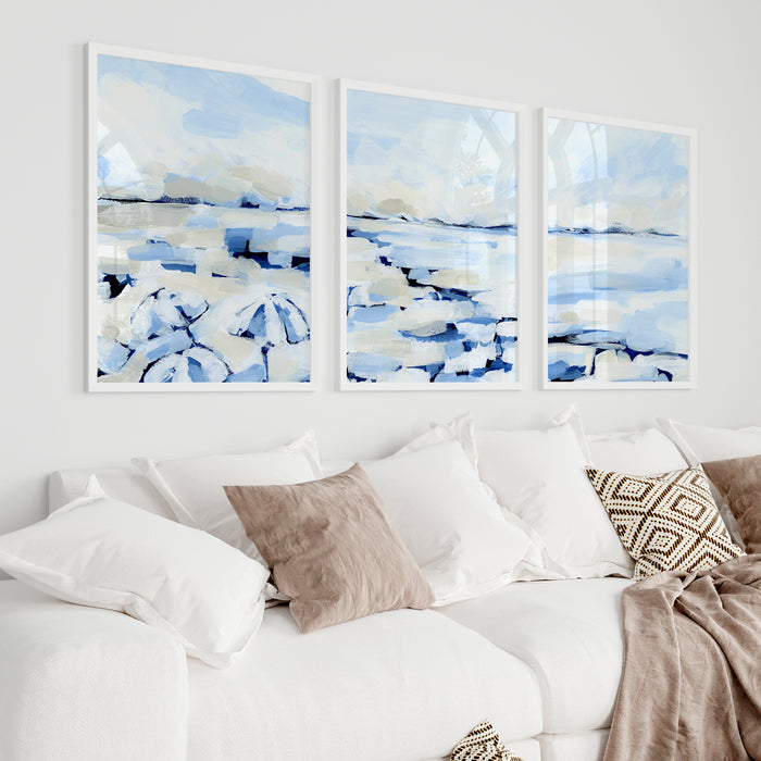 Coastal Haze - Set of 3  - Art Prints or Canvases - Jetty Home