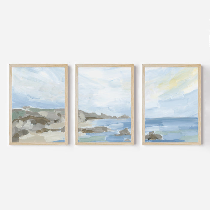 Coastline in the Morning - Set of 3 - Jetty Home