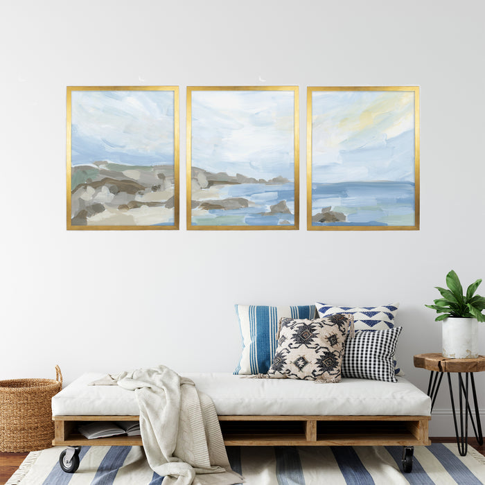 Coastline in the Morning - Set of 3 - Jetty Home