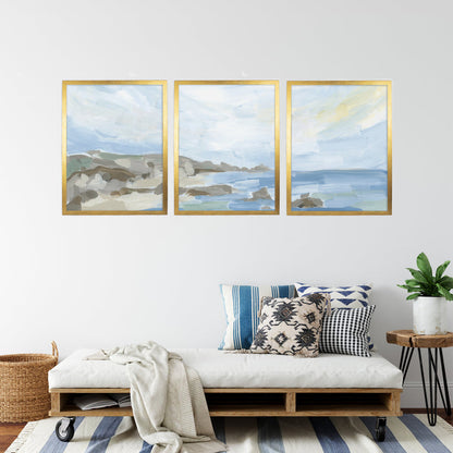 Coastline in the Morning - Set of 3 - Jetty Home
