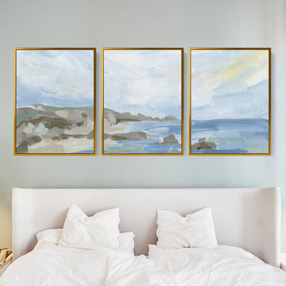 Coastline in the Morning - Set of 3 - Jetty Home