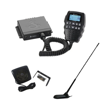 COBRA 75 ALL ROAD AM/FM CB RADIO, Virginia CB Antenna, 3 inch External Speaker Combo - CB Radio Supply