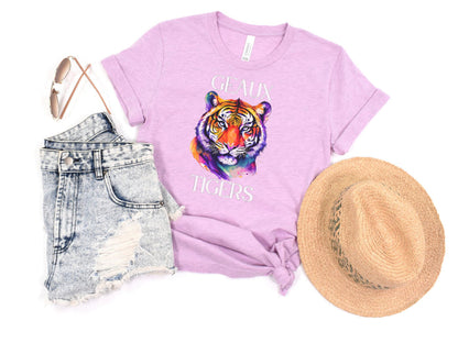 NolaCajun Colorful Tiger Tshirt Logo View Louisiana LSU Tiger Colorful Gift