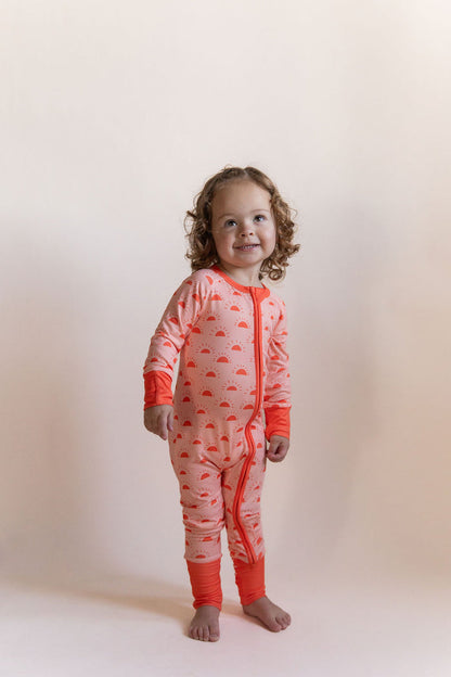 CORAL SUNSHINE | ZIPPER ONE PIECE