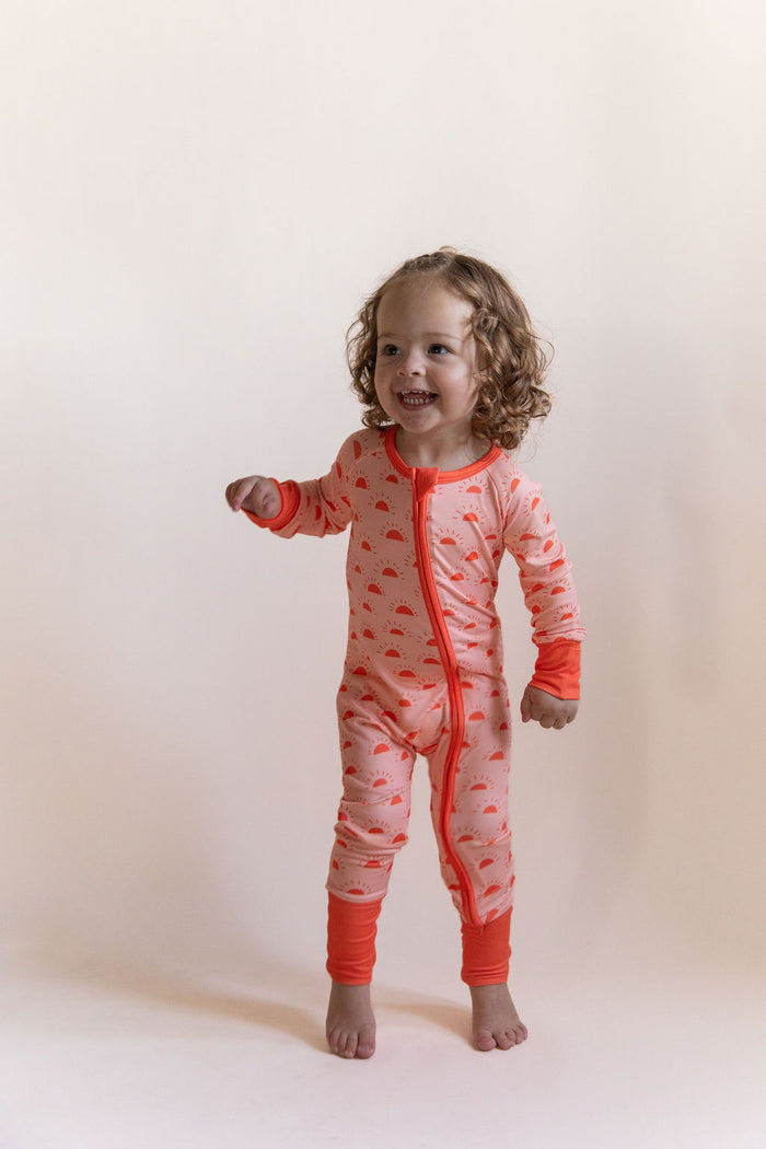 CORAL SUNSHINE | ZIPPER ONE PIECE