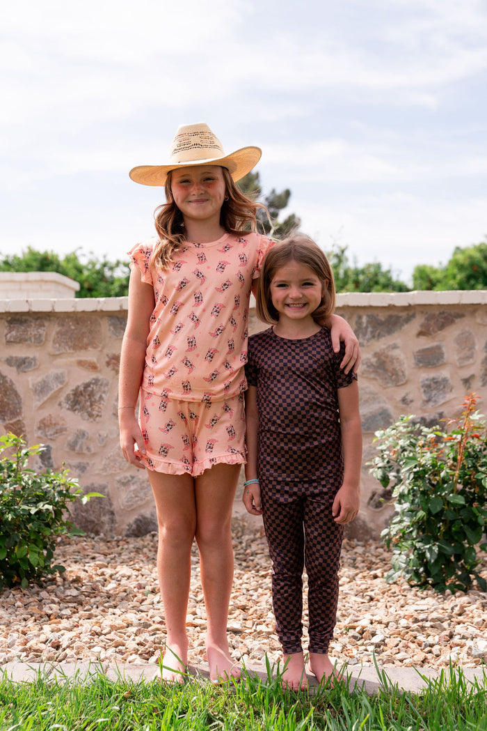 COWGIRL BOOTS | RUFFLE SHORT SET