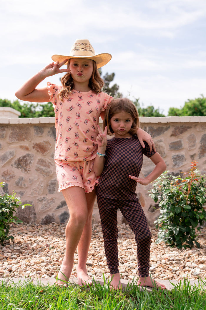 COWGIRL BOOTS | RUFFLE SHORT SET