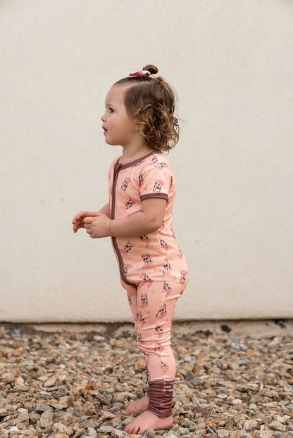 COWGIRL BOOTS | SHORT SLEEVE ZIPPER ONE PIECE