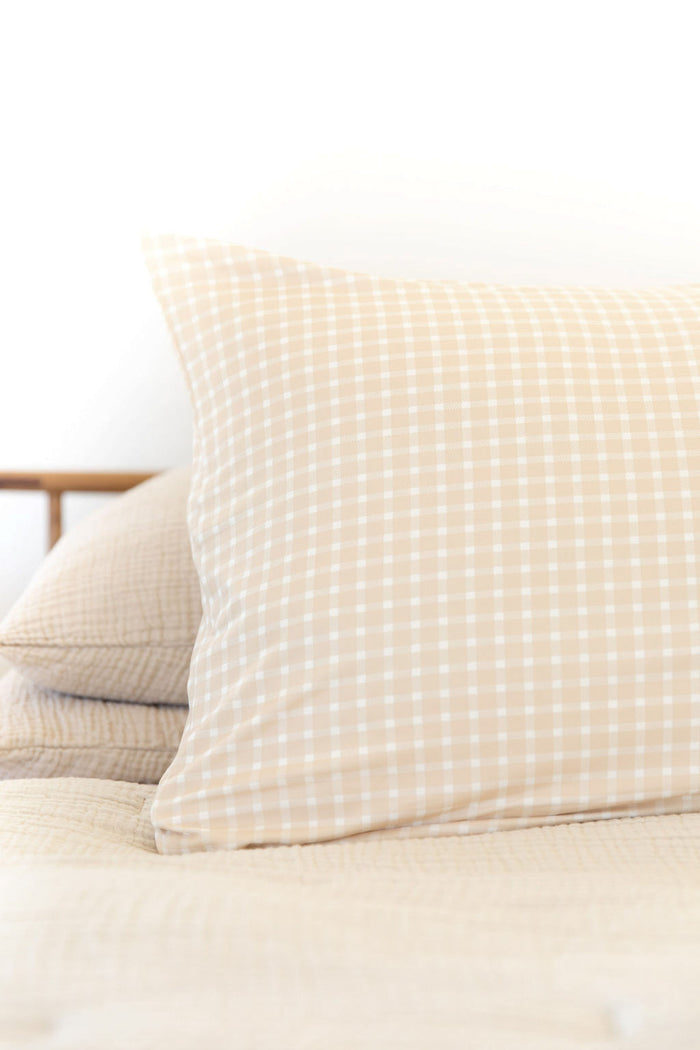 CREAM PLAID | PILLOW CASE