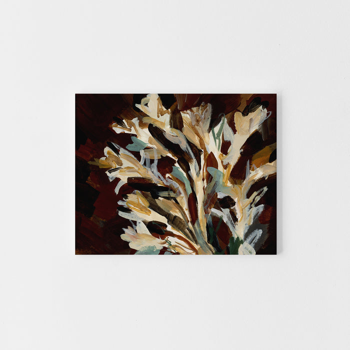Dark Autumn Botanical Wildflower Wall Art Print or Canvas - Jetty Home
