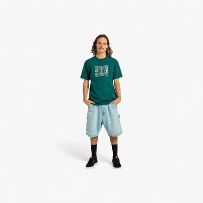 Dc Mens Outline Star Short Sleeve Tee Deep Teal | DC