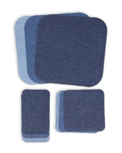 Denim Iron-On Patches - Assorted 12pc