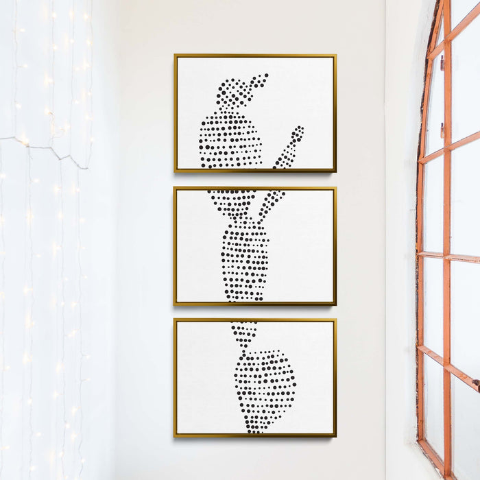 8"x10" / Canvas Set / Antique Gold