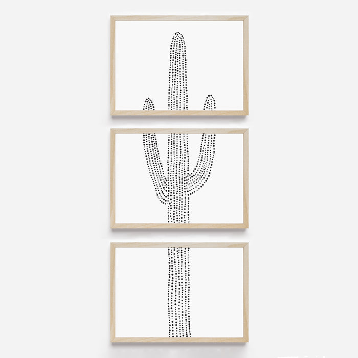 Desert Saguaro Cactus, No. 3 - Set of 3 - Jetty Home