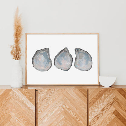 Drifted Oyster Trio - Art Print or Canvas - Jetty Home
