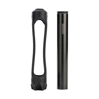 DynaVap SlingStash Black Front View Beside Vaporizer
