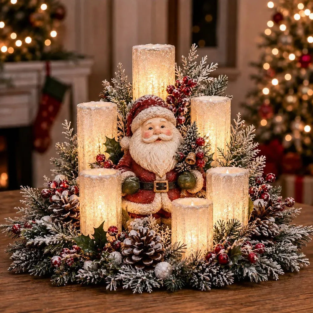 Pre-sale 🎅 Christmas Early Discount 49% Off 🎁✨🌲Christmas Lighted Centerpiece with Flameless Candle Glow