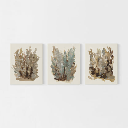 Fall Botanical Study, No. 1 - Set of 3  - Art Prints or Canvases - Jetty Home