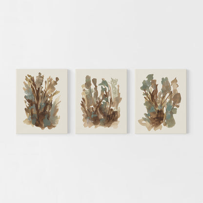 Fall Botanical Study, No. 2 - Set of 3  - Art Prints or Canvases - Jetty Home